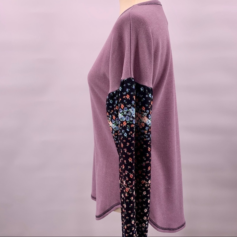 Twenty Second Mixed Material Baloon Sleeve Top Med - Picture 4 of 8